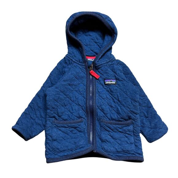 Patagonia Baby Organic Cotton Quilt Sweater Jacket Size 6-12M